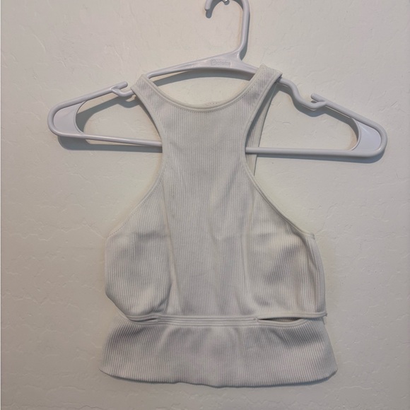 White Ribbed Tank Top - Picture 1 of 3